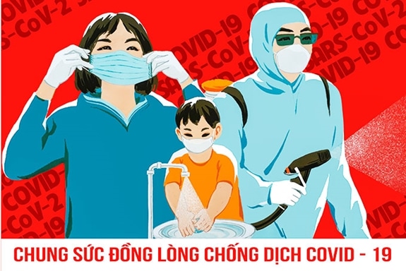 ベトナムの新型コロナ防止ポスター
